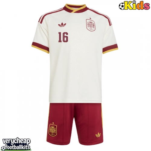 Spain Rodri Hernandez #16 Replica Away Minikit World Cup 2026 Short ...